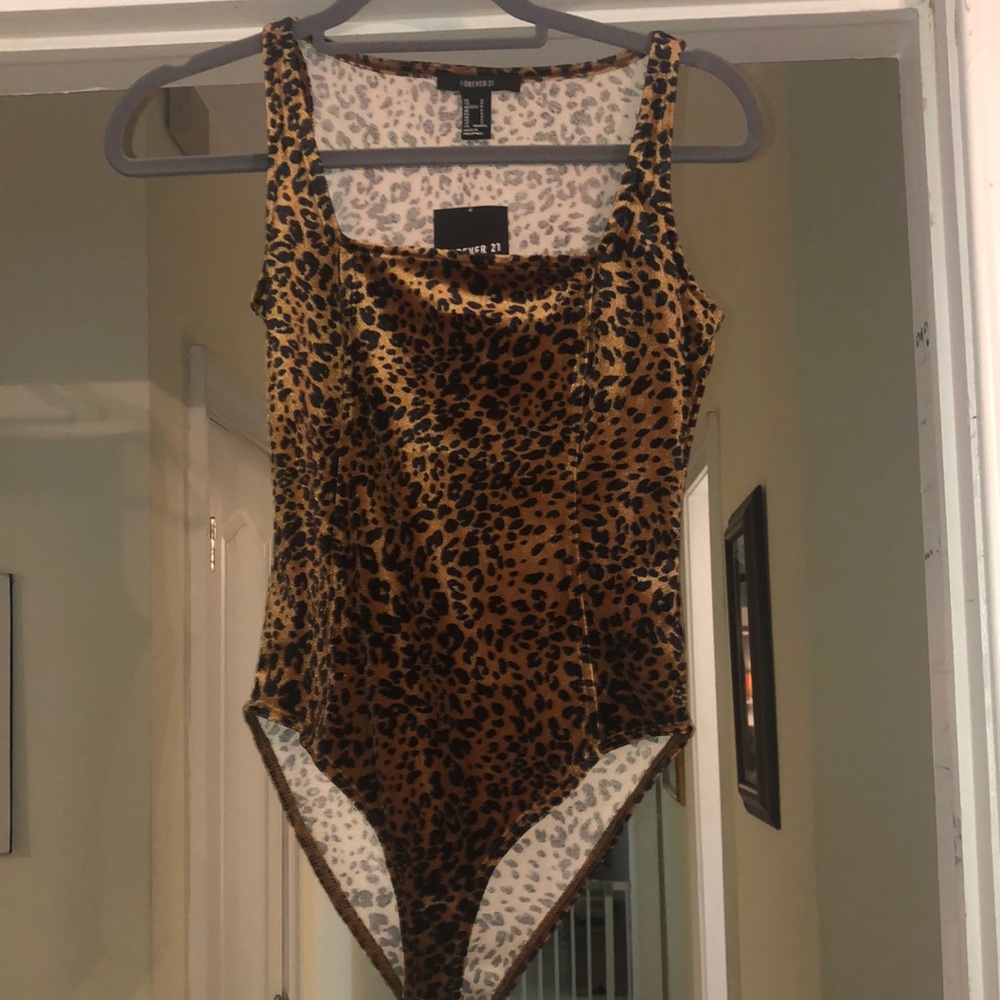 Cheetah print body suit